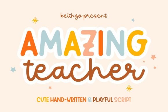 Amazing Teacher: A Handwritten Typeface for Modern Designers