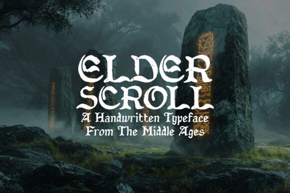 Elderscroll: Crafting Timeless Narratives with a Handwritten Typeface