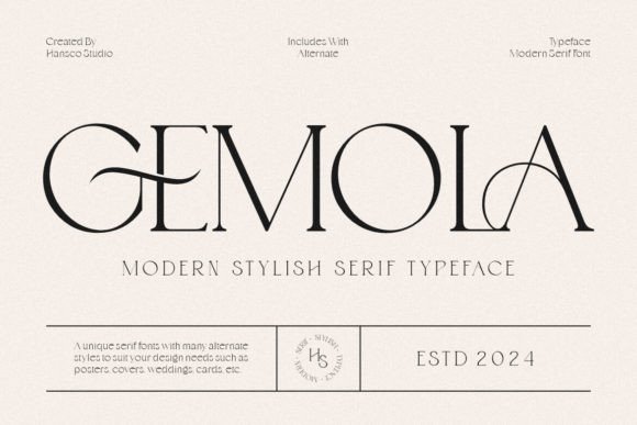 Gemola: The Elegant Display Serif for Modern Luxury