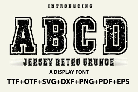 Jersey Retro Grunge: The Sporty Typeface with a Gritty Edge