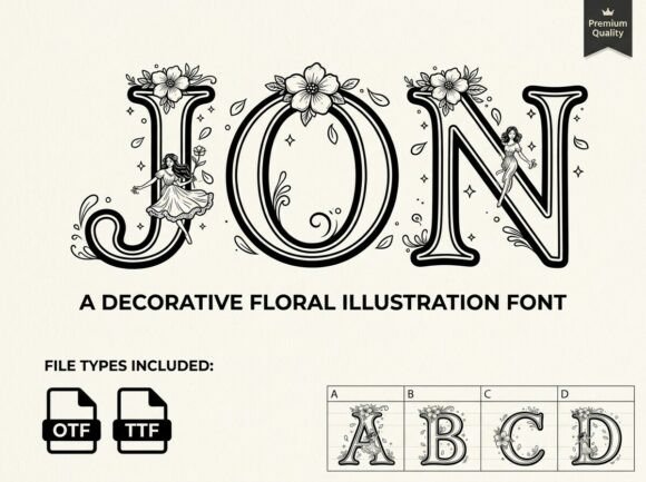 Jon: A Hand-Drawn Typeface for Whimsical Projects