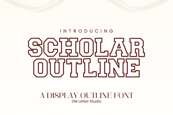 Scholar Block Outline: A Modern Varsity Typeface for Standout Design