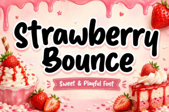 Strawberry Bounce: The Energetic Display Font for Playful Brands