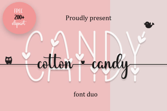 The Whimsical Charm of the Cotton Candy Font Duo