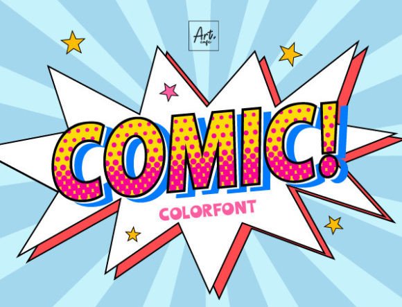 Unleash Creative Flair with Comic: A Retro Pop-Art Font