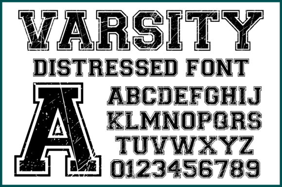 Varsity Distressed: A Vintage Typeface with Modern Grit